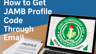 how to get jamb profile code through email